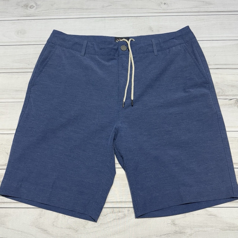 Faherty Shorts Mens 33 Blue Casual All Day Drawstring 8.5" Preppy Performance - Picture 1 of 8